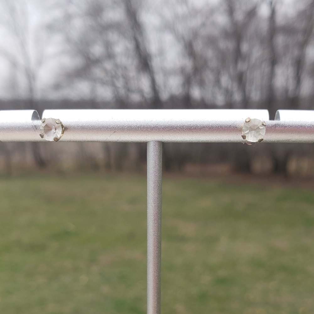 Elegant Purple, Pink, And Clear Stud Earrings - Picture 8 of 15